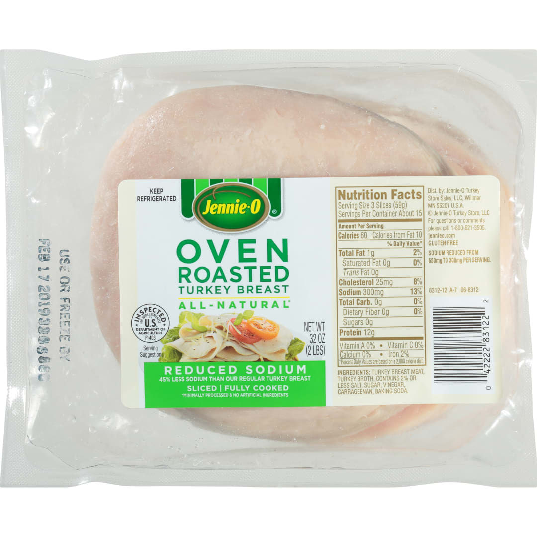 JENNIE-O All Natural Oven Roasted Red Sod Sliced Turkey .7 Ounces