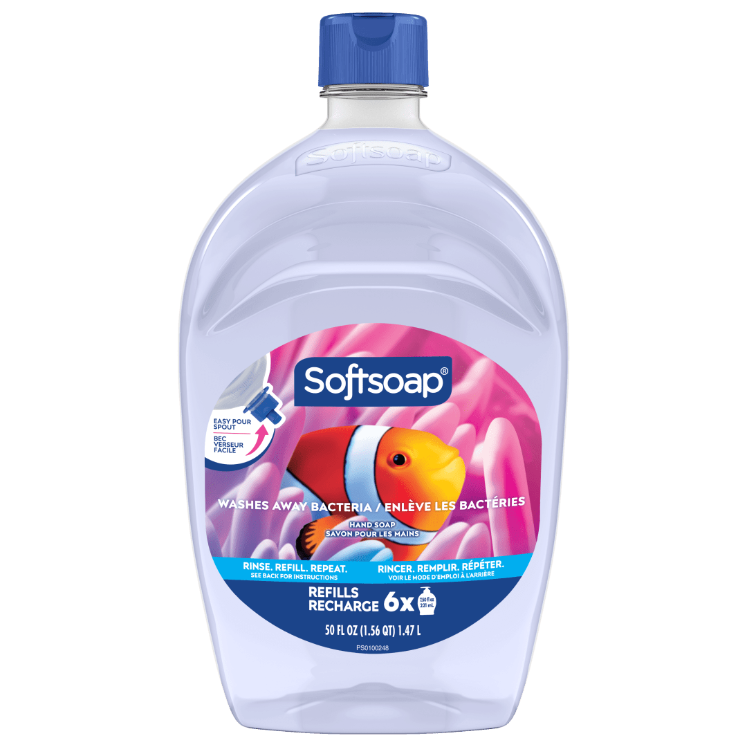 Softsoap Aquarium Liquid Hand Soap, Kitchen and Bathroom Hand Soap, 50 fl oz Refill