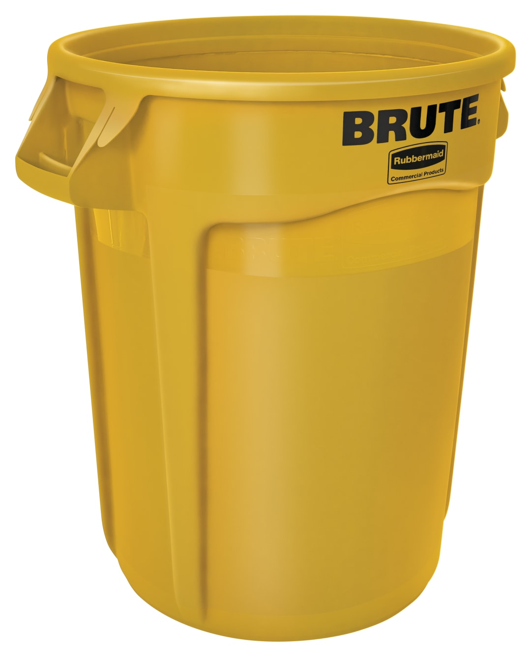 BRUTE 32 Gallon Yellow Vented Trash Container