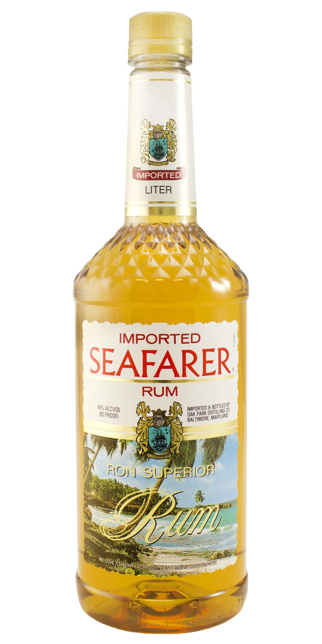 Seafarer Rum 1l Plastic Bottle 80 Proof