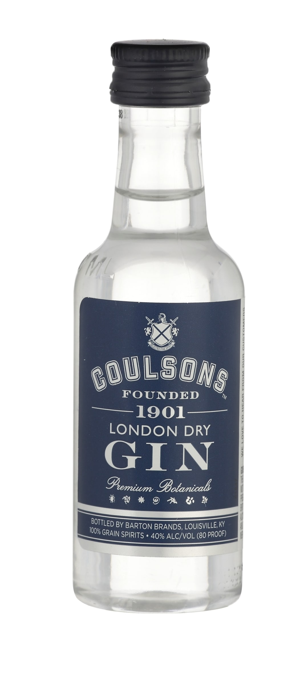 Coulsons Premium Botanicals London Dry Gin 50ml 80 Proof