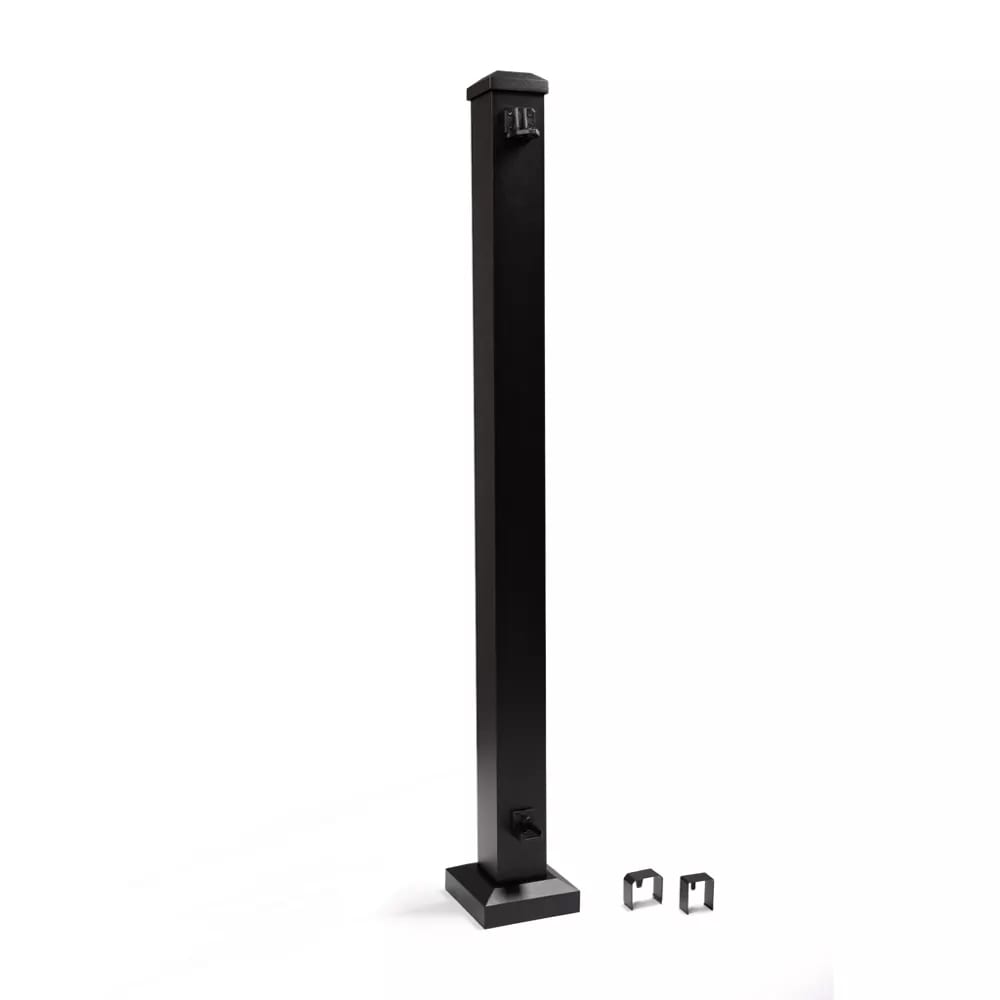 2.5-in x 2.5-in x 37-in Trex® Select™ Aluminum Rail End Post in Charcoal Black