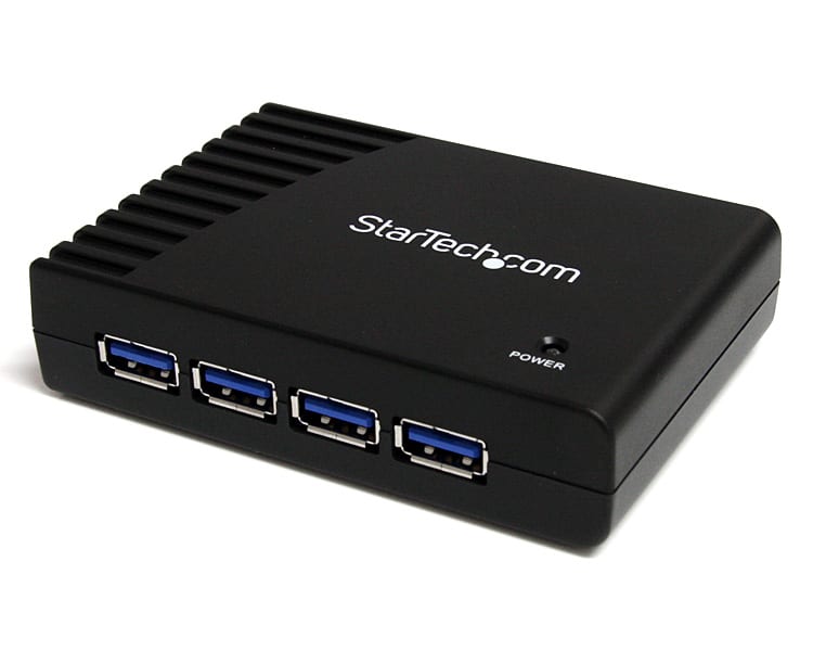 4 Port Black SuperSpeed USB 3 0 Hub
