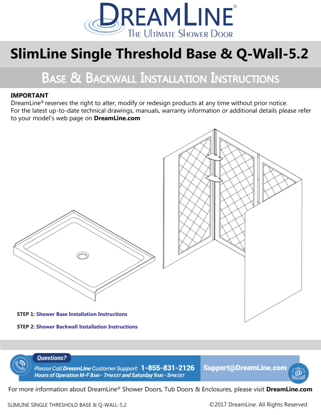 DreamLine 30 inch D x 60 inch W x 76 3/4 inch H Right Drain Shower Base ...