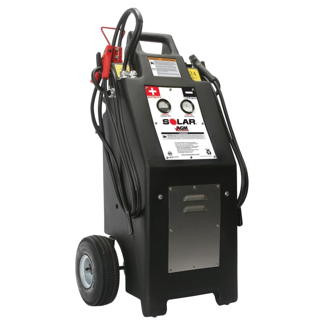Solar Heavy Duty Truck Jump Starter Cart with 12/24 Volt Batteries