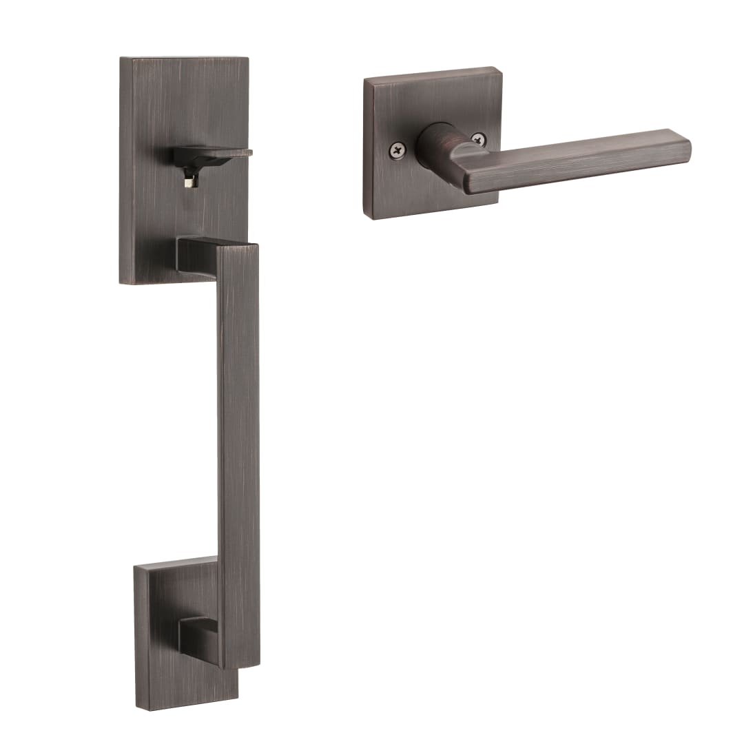 San Clemente Entry Handleset Exterior Grip with Interior Lever Only in Venetian Bronze