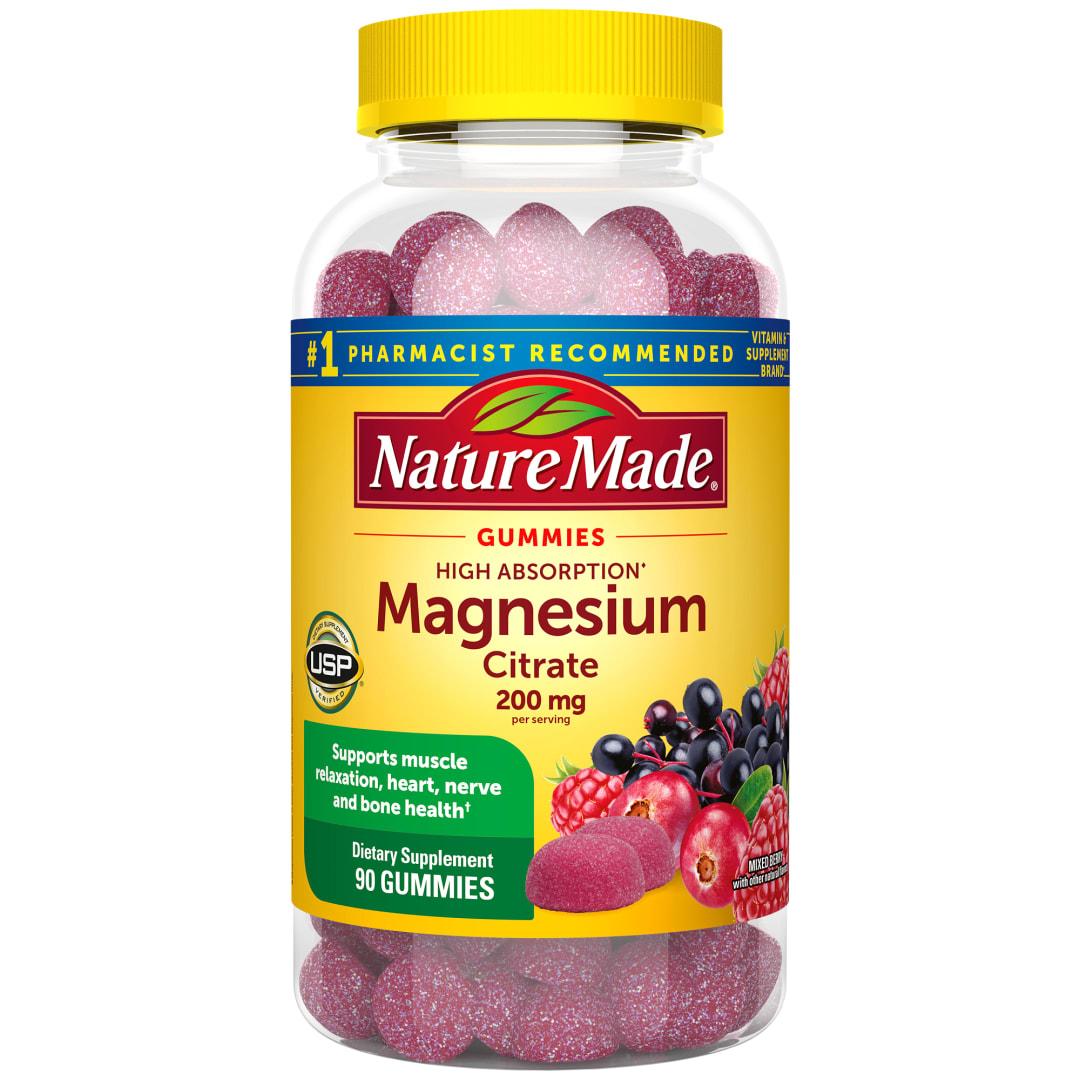 Nature Made High Absorption Magnesium Citrate Gummies - Mixed Berry Flavor - 90ct