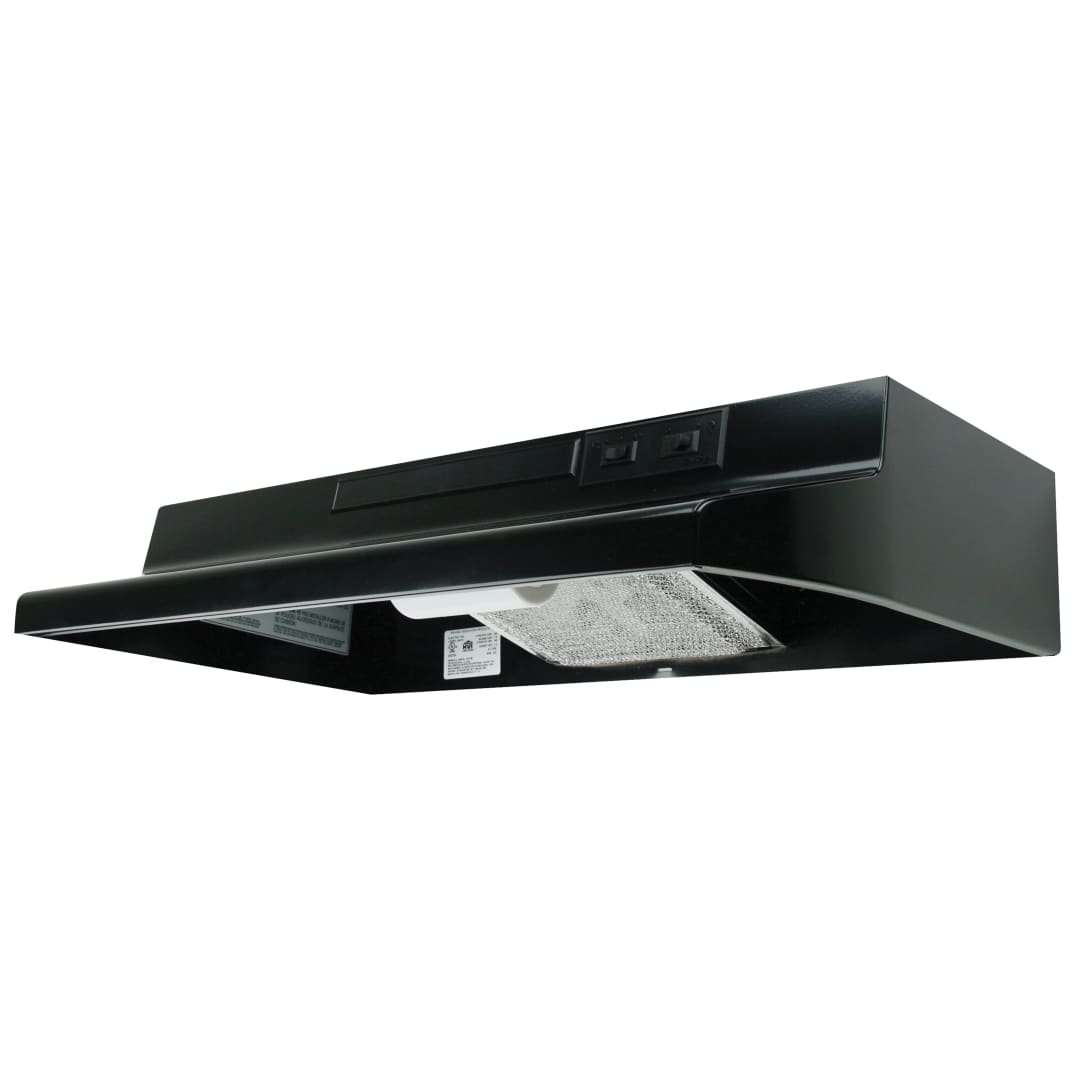 Air King 36" Under Cabinet Convertible Range Hood with Light in Black