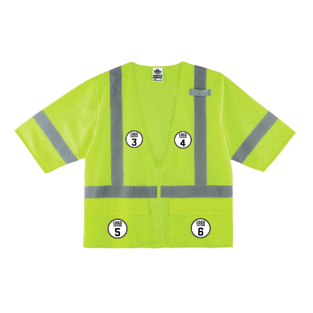 GloWear 8320Z Hi-Vis Safety Vest - Type R, Class 3, Zipper