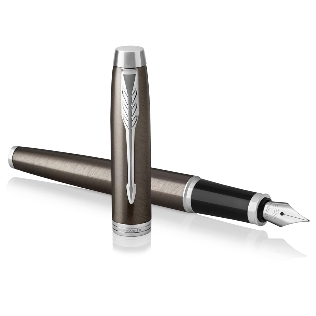 Parker IM Fountain Pen | Dark Espresso | Fine Nib with Blue Ink Refill | Gift Box