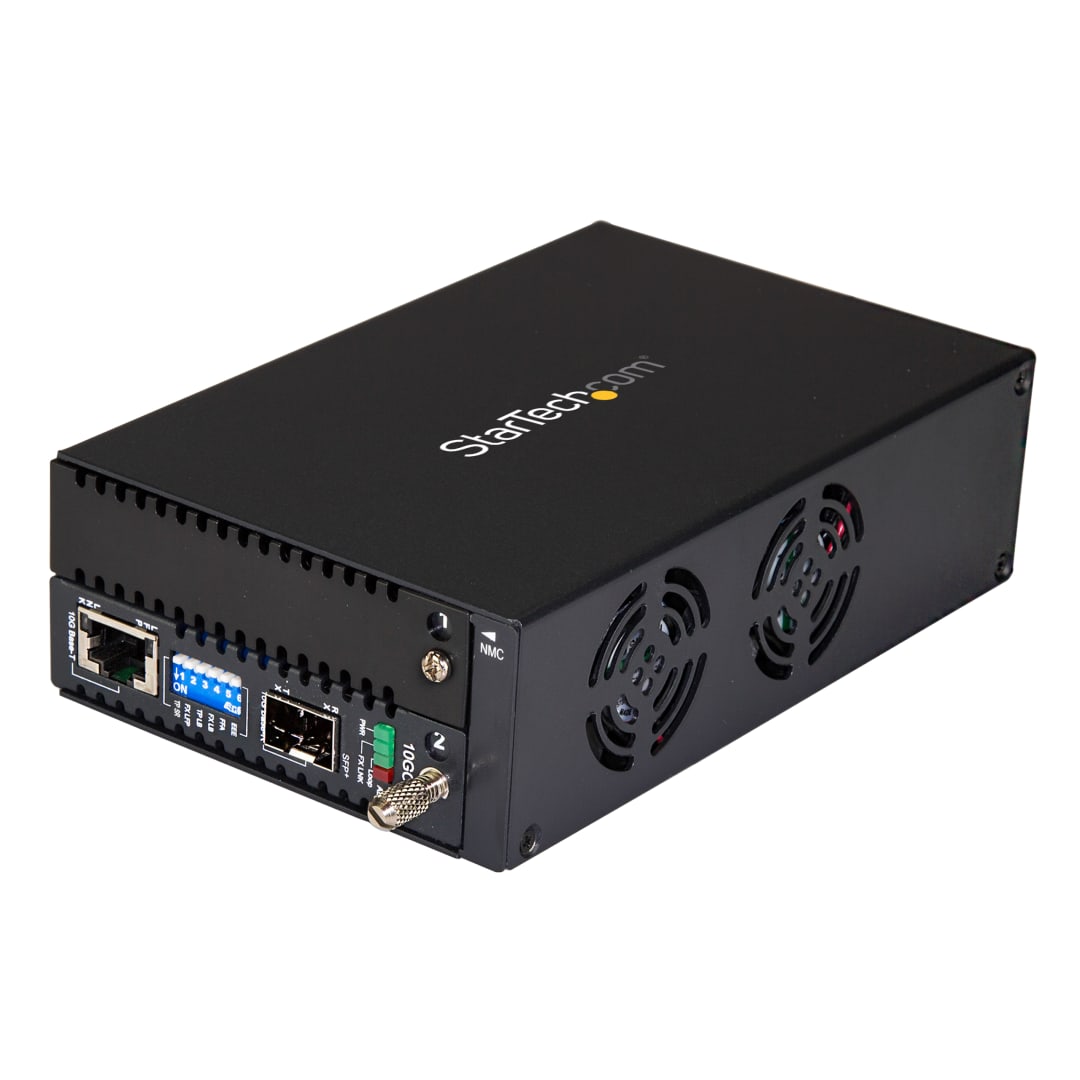 10GbE Fiber Media Converter Open SFP Managed