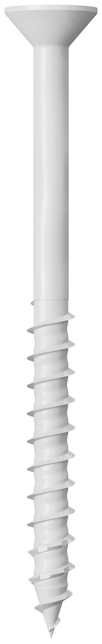 Simpson Strong-Tie TNTW25314TFC75 Titen Turbo™ — 1/4 in. x 3-1/4 in. 6-Lobe Flat-Head Concrete and Masonry Screw, White (75-Qty)