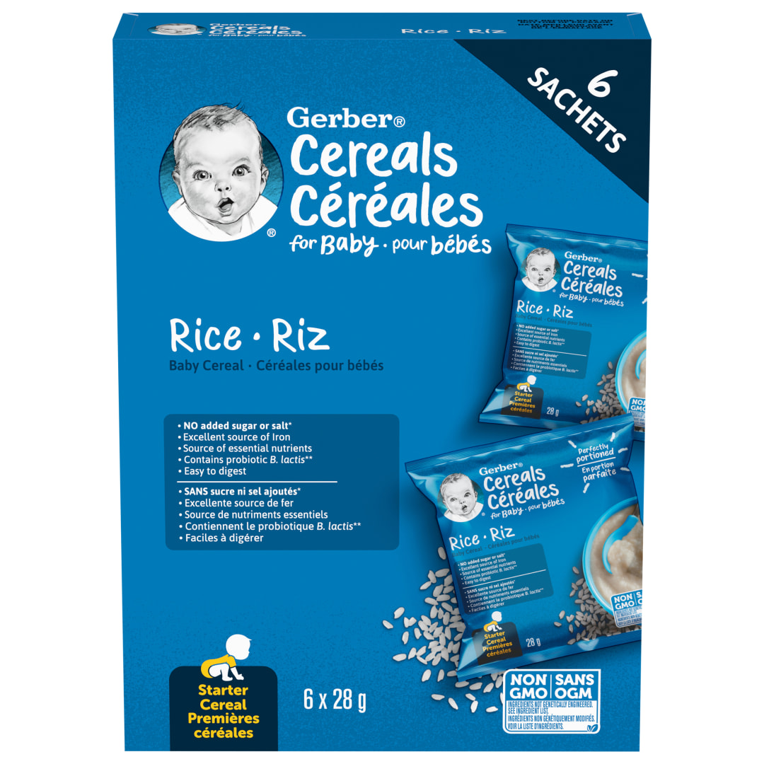 GERBER Sachet Rice Cereal 6(6x28g) CA
