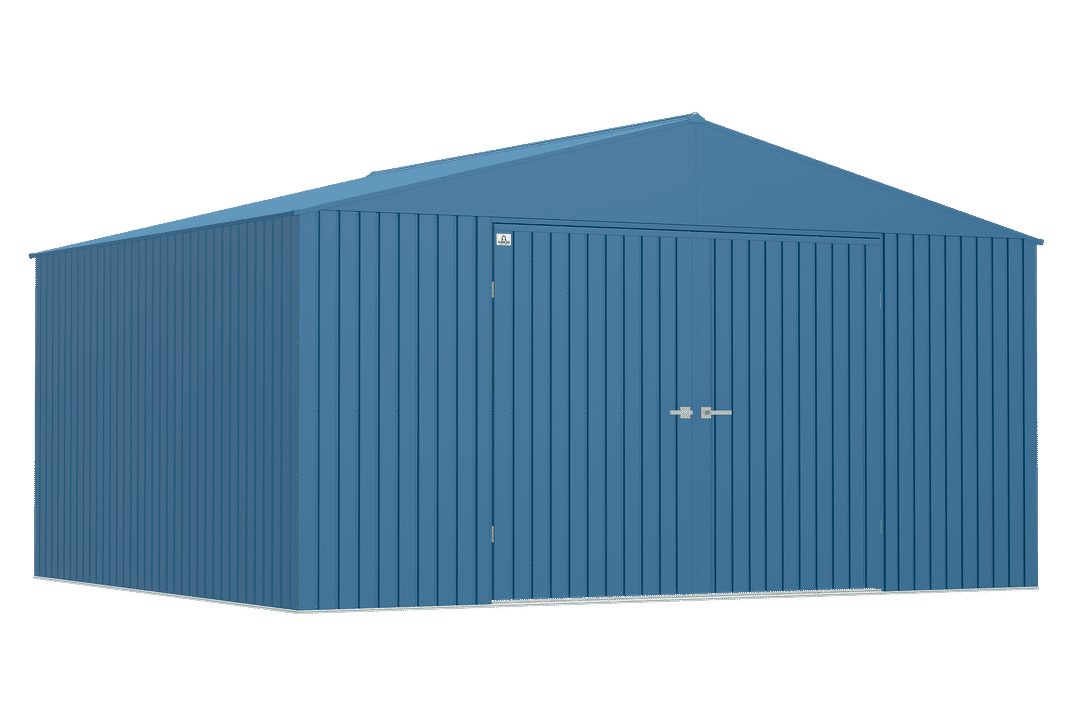 Arrow Elite 14 x 12 x 8 ft Blue Grey Steel Storage Shed