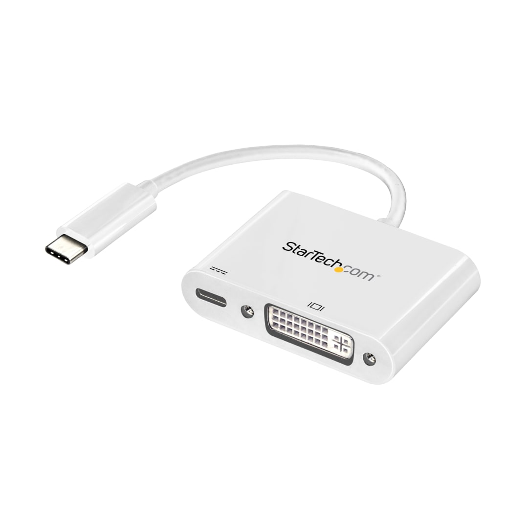 USB-C to DVI with Power Delivery - White