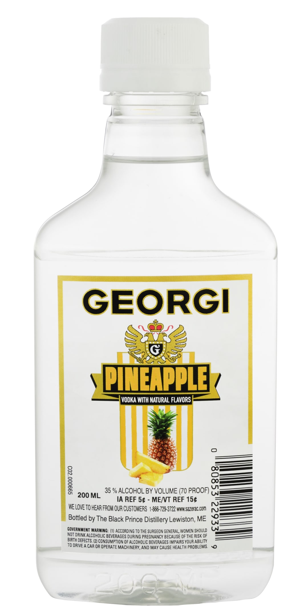 Georgi Pineapple Vodka 200ml 70 Proof