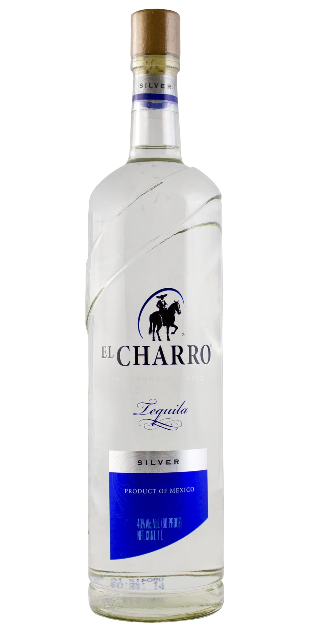 El Charro Silver Tequila 1l 80 Proof