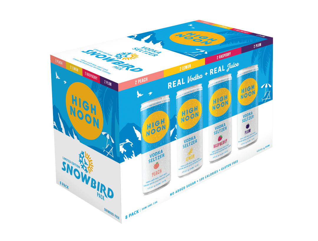 High Noon Snowbird Pack Vodka Hard Seltzer Variety Pack 8 355ml Cans