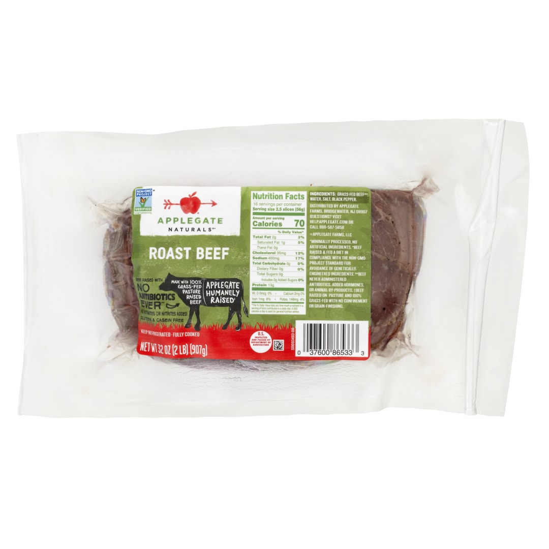APPLEGATE NATURALS Grass Fed 1.0 Ounce Sliced Roast Beef