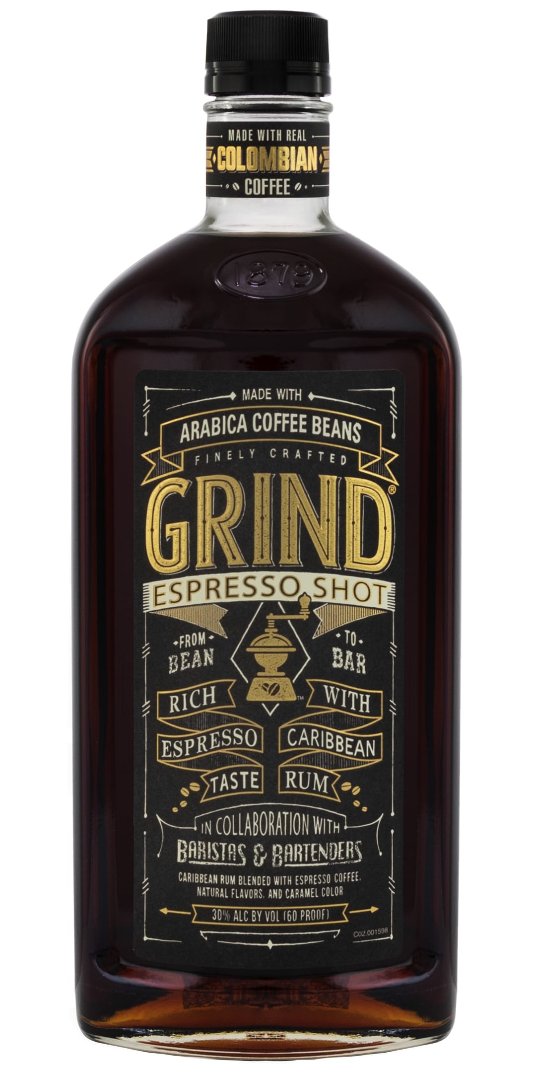 Grind Arabica Coffee Beans Espresso Shot Rum 750ml 60 Proof