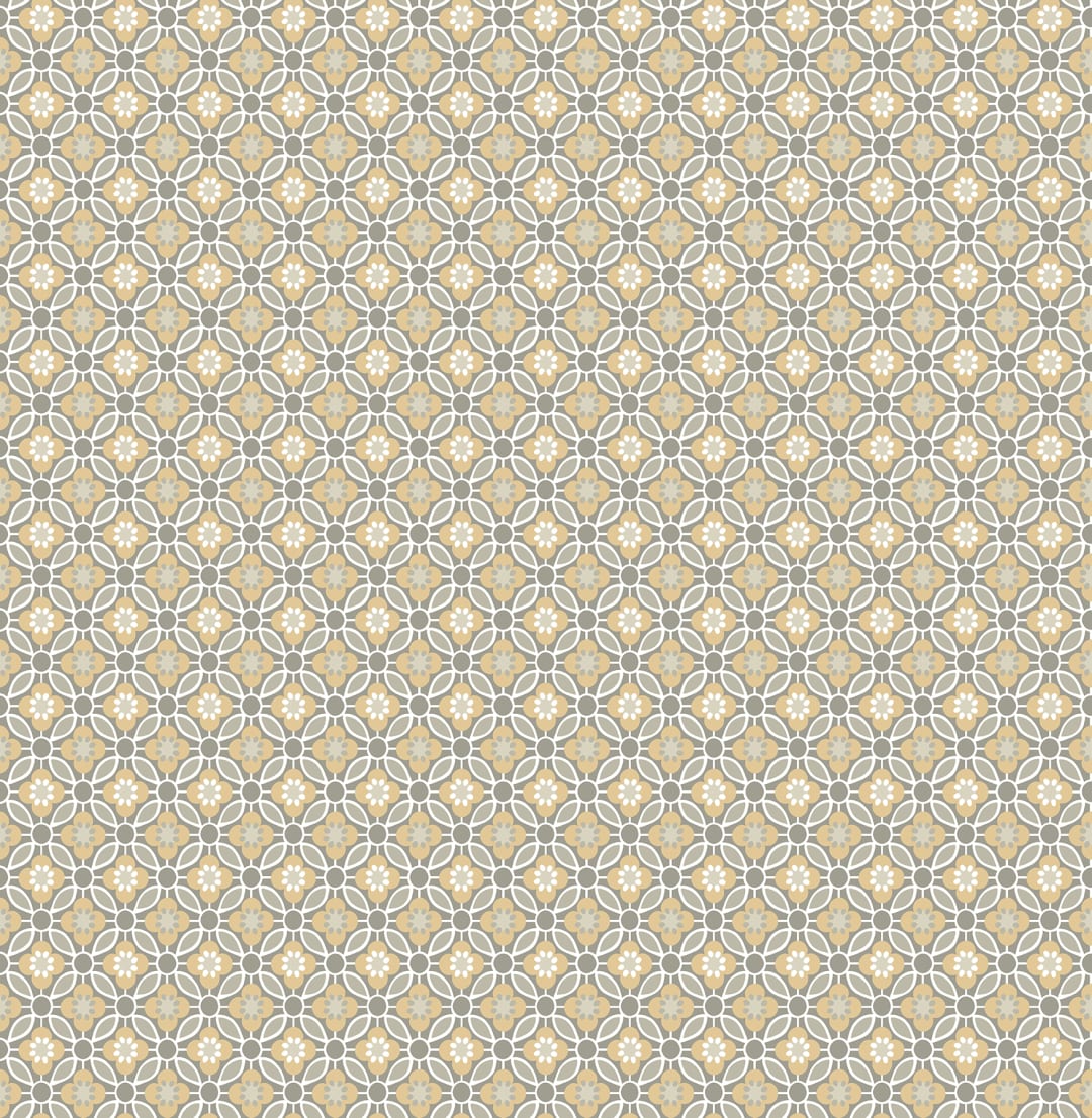 Audra Mustard Floral Wallpaper