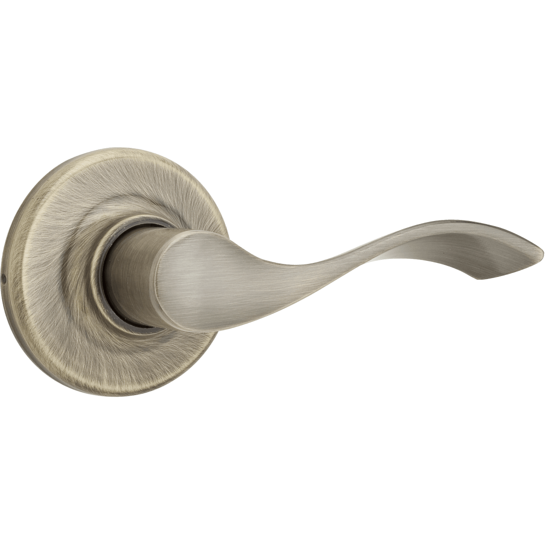 Balboa Hall/Closet Door Lever in Antique Brass