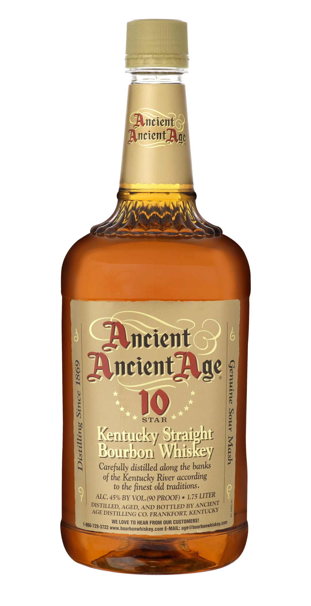 Ancient Age 10 Star KY Straight Bourbon Whiskey 1.75l Plstc Btl 90 Proof