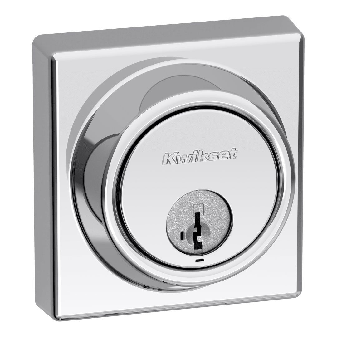 816 Contemporary Key Control Deadbolt, Keyed One Side, featuring SmartKey Security™ in Polished Chrome