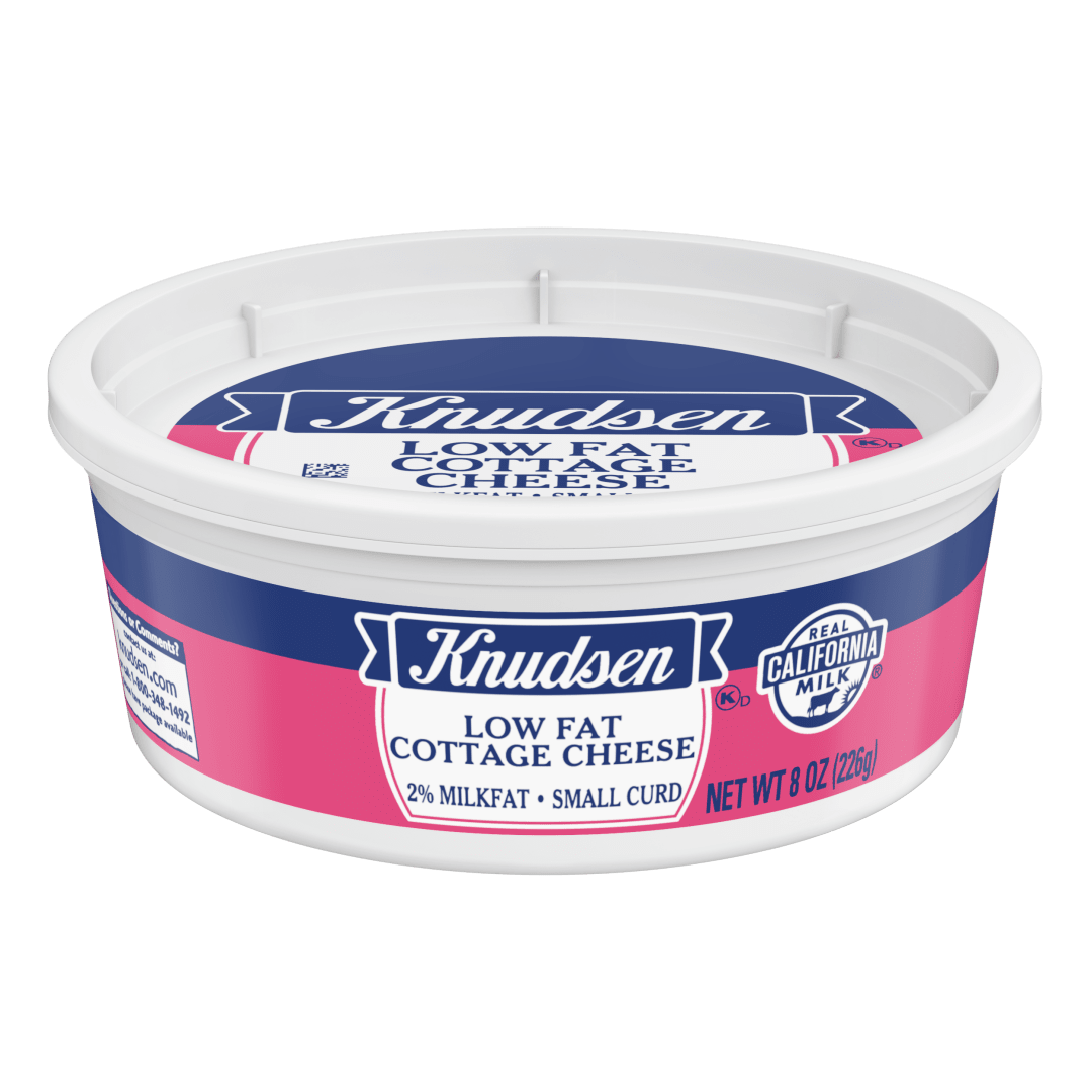 Knudsen Low Fat Small Curd Cottage Cheese 2% Milkfat, 8 oz Tub