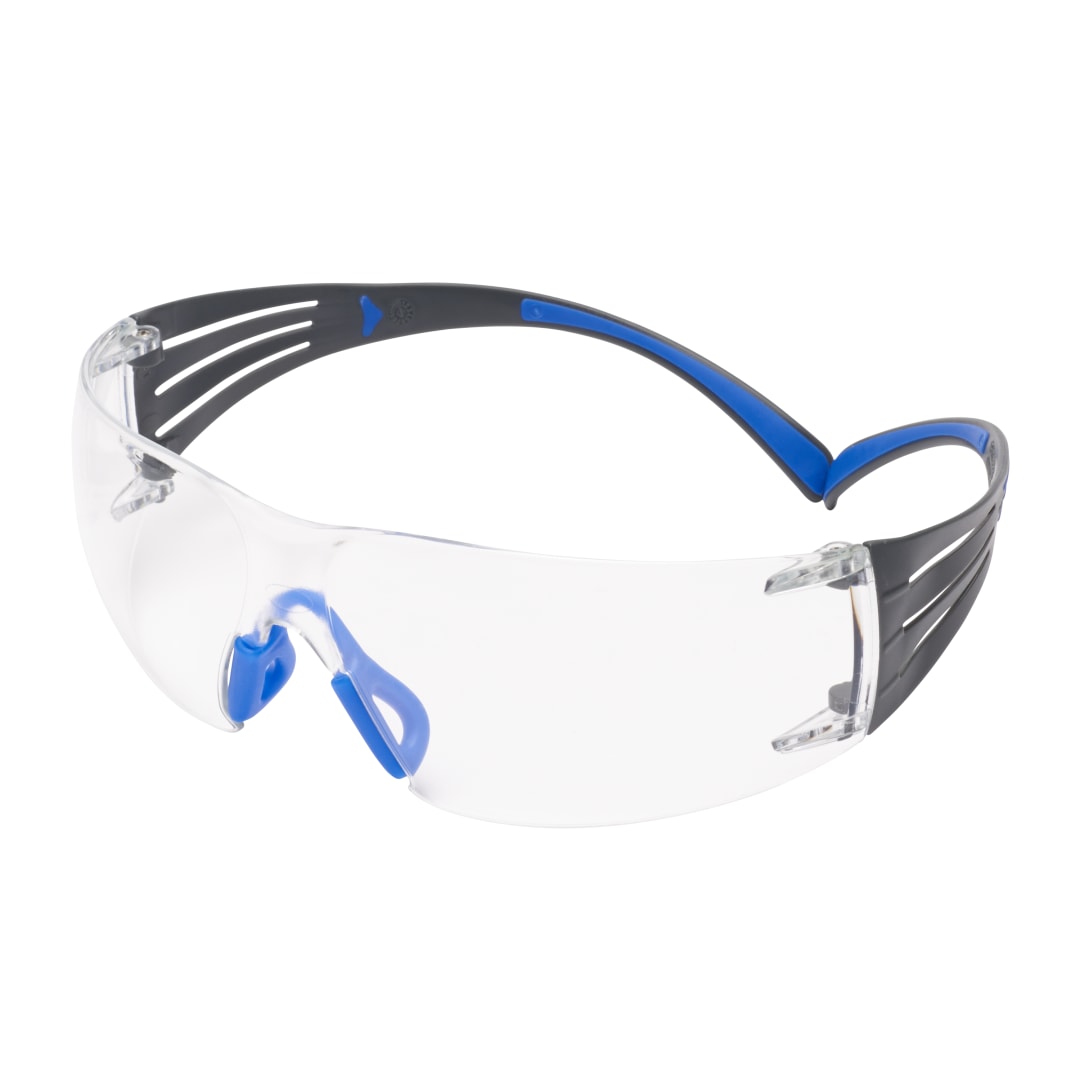 3M™ SecureFit™ 400 İş Güvenliği Gözlükleri, Mavi/Gri çerçeve, Scotchgard™ Buğu Önleyici / Çizilmeye Dayanıklı Kaplama (K ve N), Şeffaf Lens, SF401SGAF-BLU-EU,
