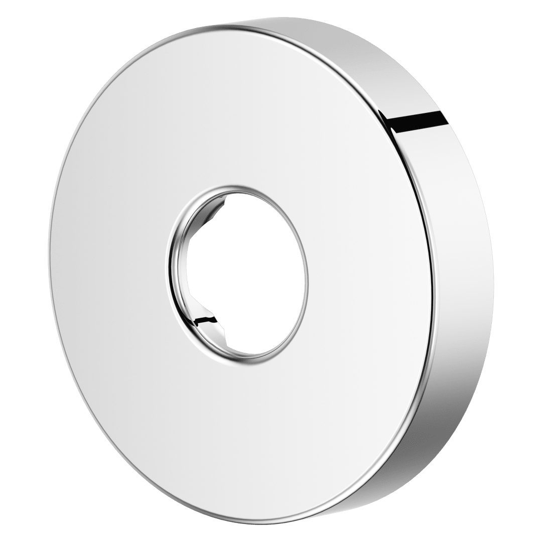 Modern Round Shower Arm Flange in Polished Chrome