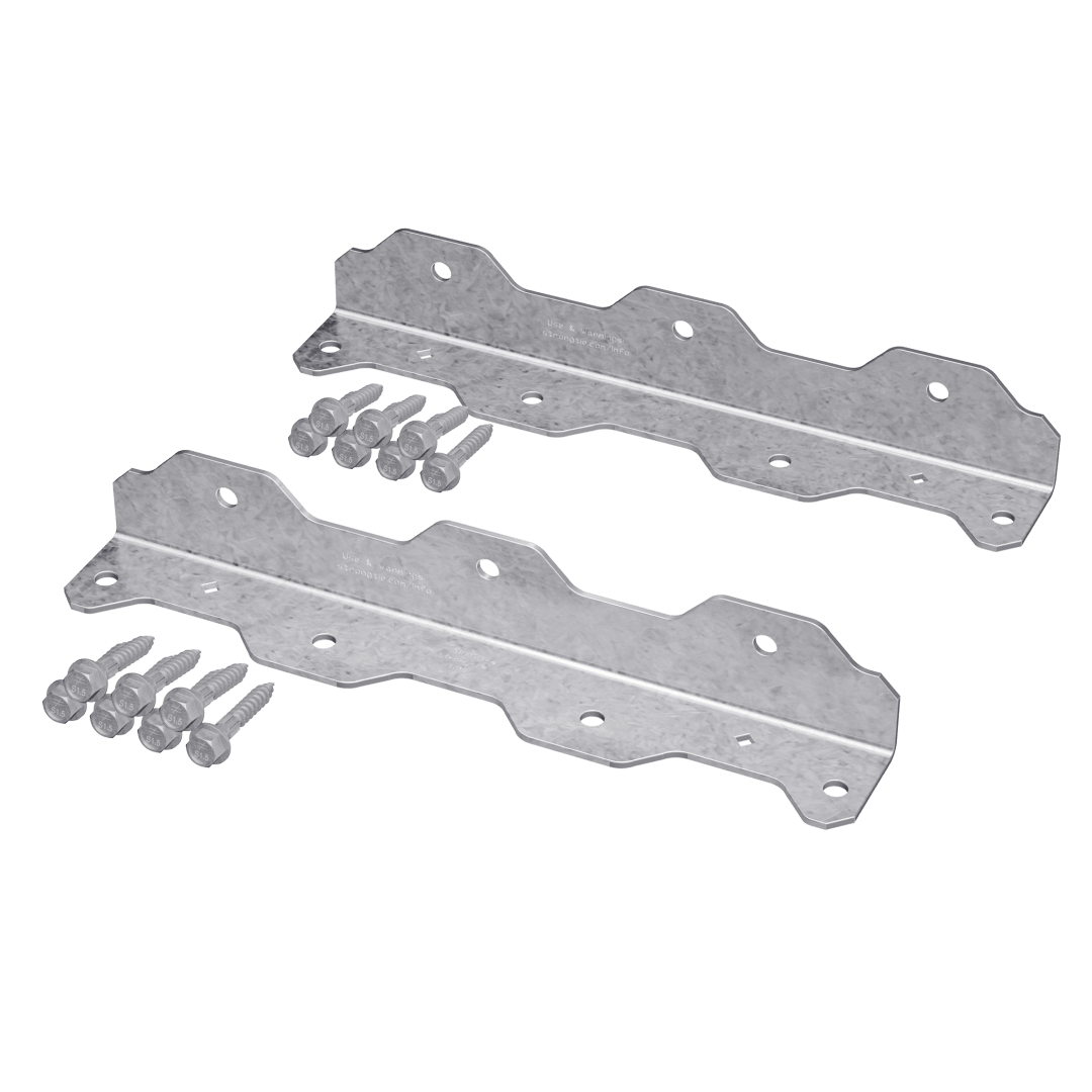 Simpson Strong-Tie TA10ZKT TA 10-1/4 in. 12-Gauge ZMAX® Galvanized Staircase Angle (2-Qty) (Pack of 20)