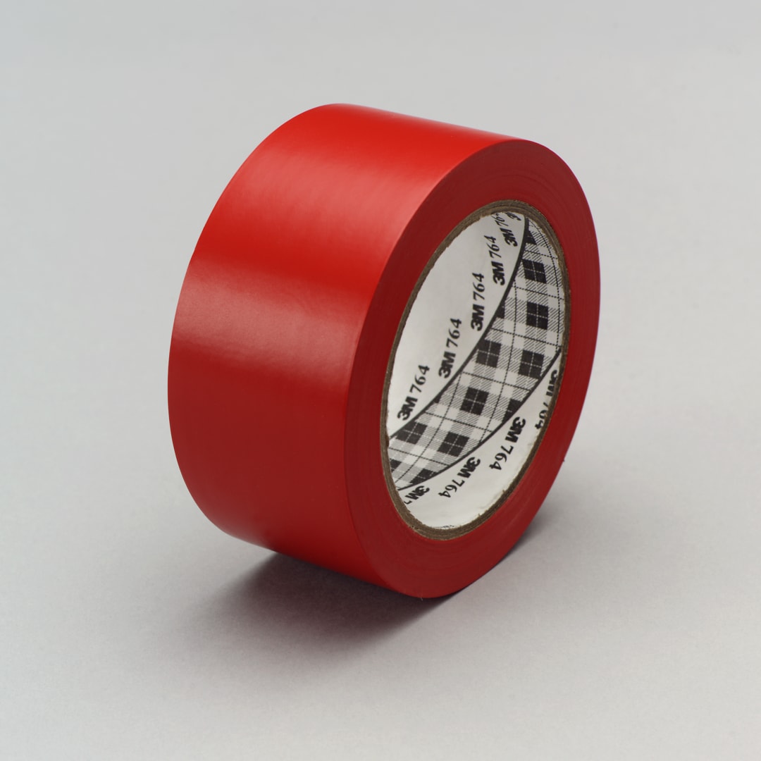 3M™ Genel Amaçlı Vinil Bant 764, Kırmızı, 1245 mm x 33 m, 0.13 mm