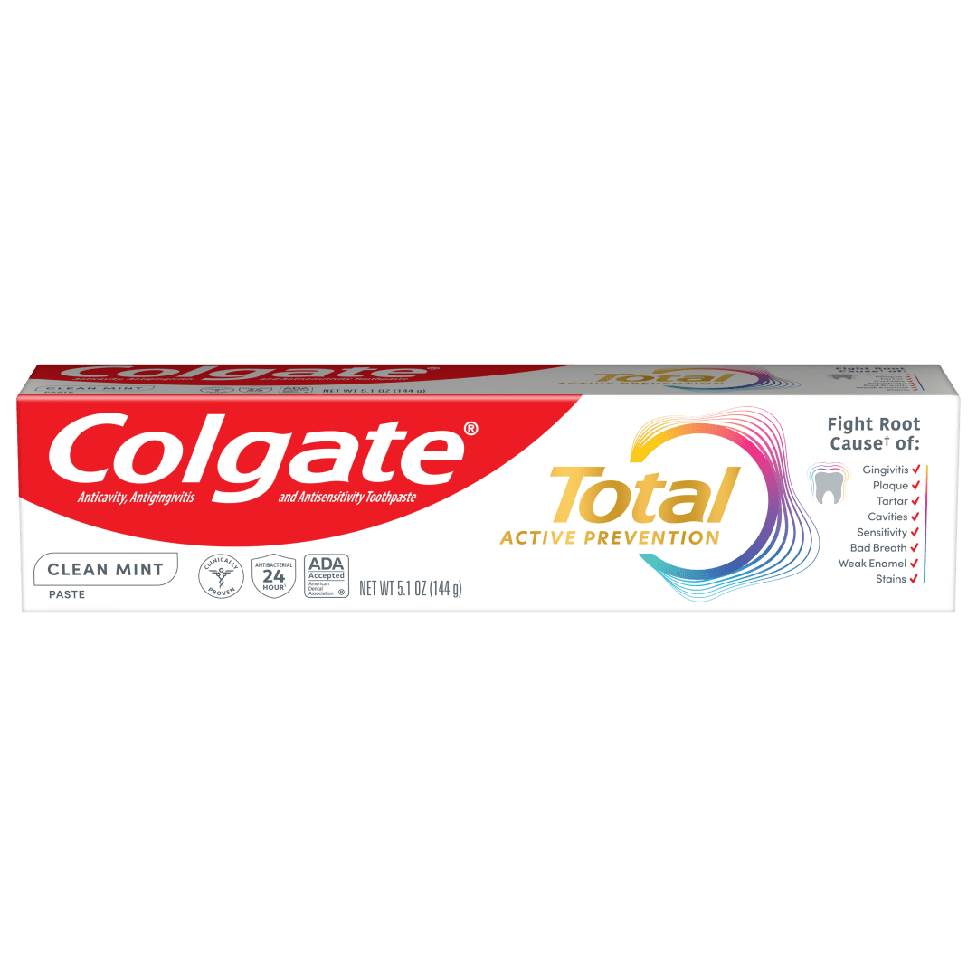 Colgate Total Active Prevention Clean Mint Toothpaste, 5.1 oz