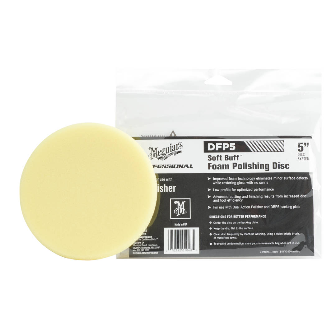 Boina de Espuma de Lustro de Dupla Ação Meguiar’s® Soft Buff™, DFF5, 5 pol. (12.7 cm)