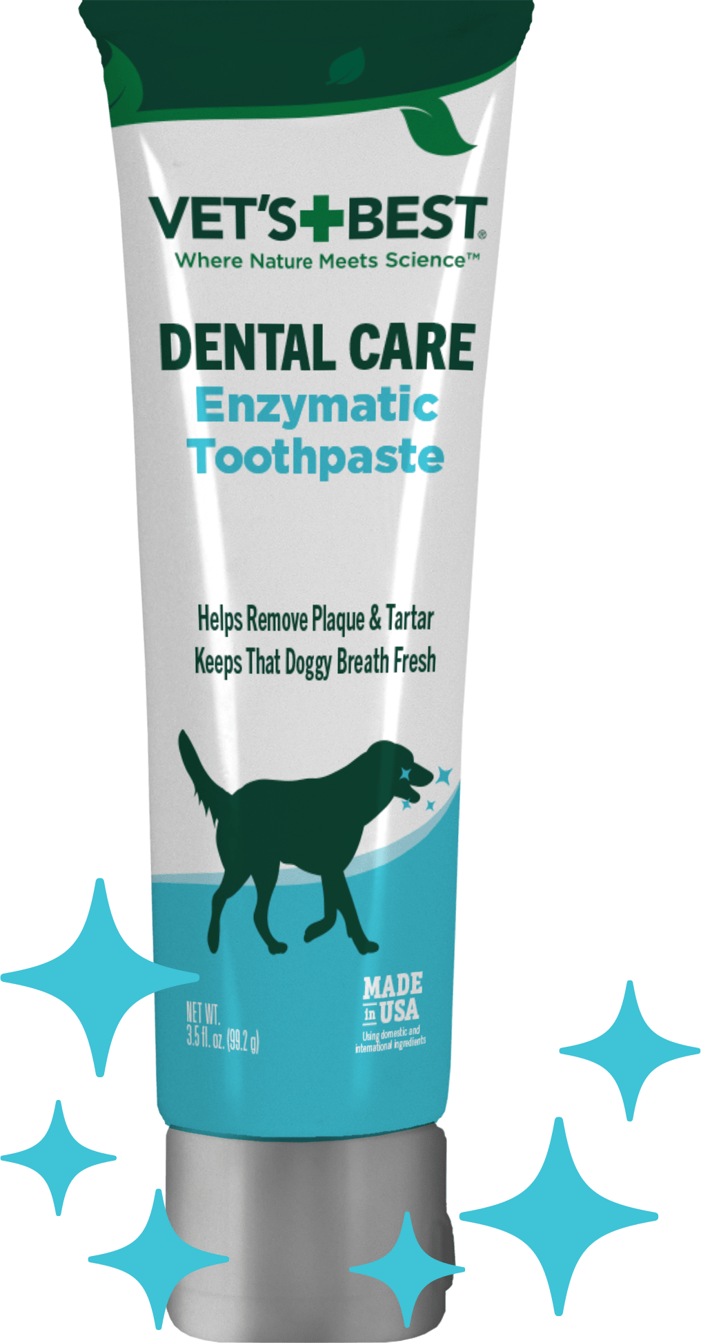 Vet’s Best Enzymatic Dog Toothpaste | Teeth Cleaning and Fresh Breath Dental Care Gel | Vet Formulated | 3.5 Ounces