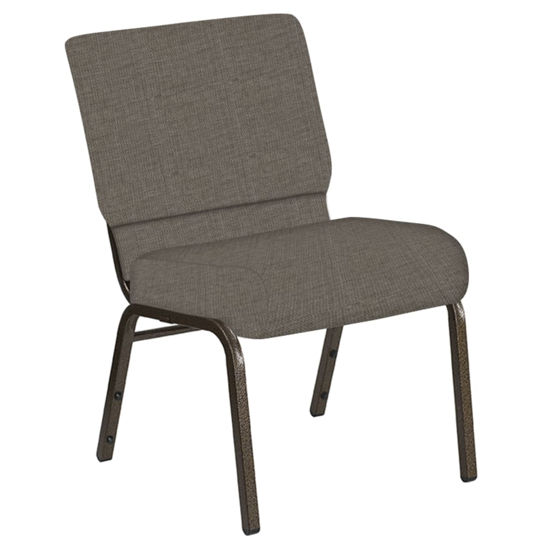 Embroidered 21''W Church Chair in Sammie Joe Loden Fabric - Gold Vein Frame