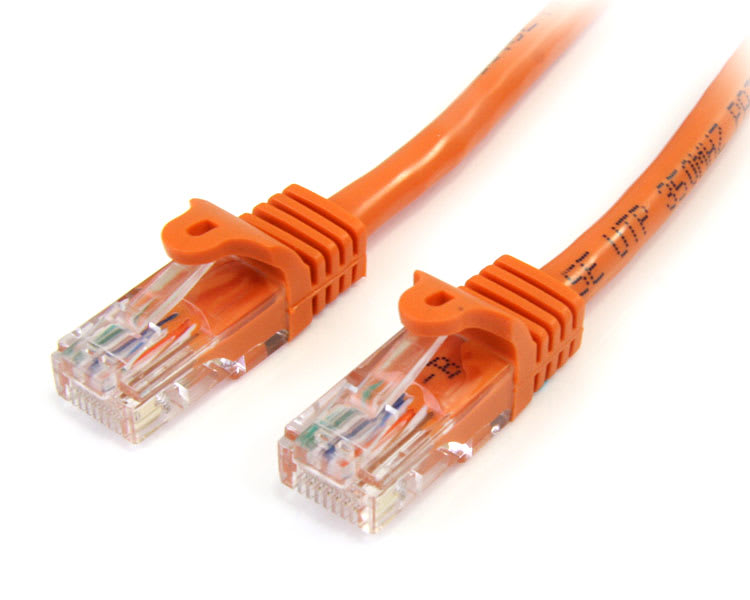 15 m Orange Snagless Cat5e UTP Patch Cable