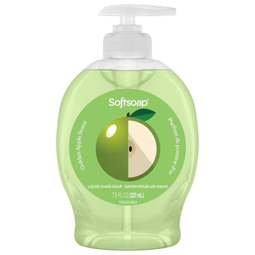 Softsoap Limited Edition Liquid Hand Soap, Seasonal Hand Soap, Paraben Free, pH Balanced, Golden Apple Scent, 7.5 fl oz Pump Bottle