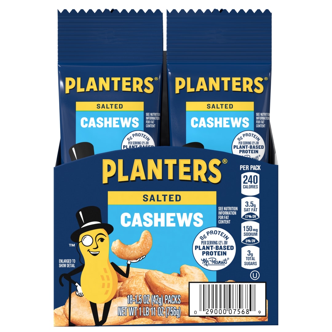 PLANTERS Cashews Salted Tube