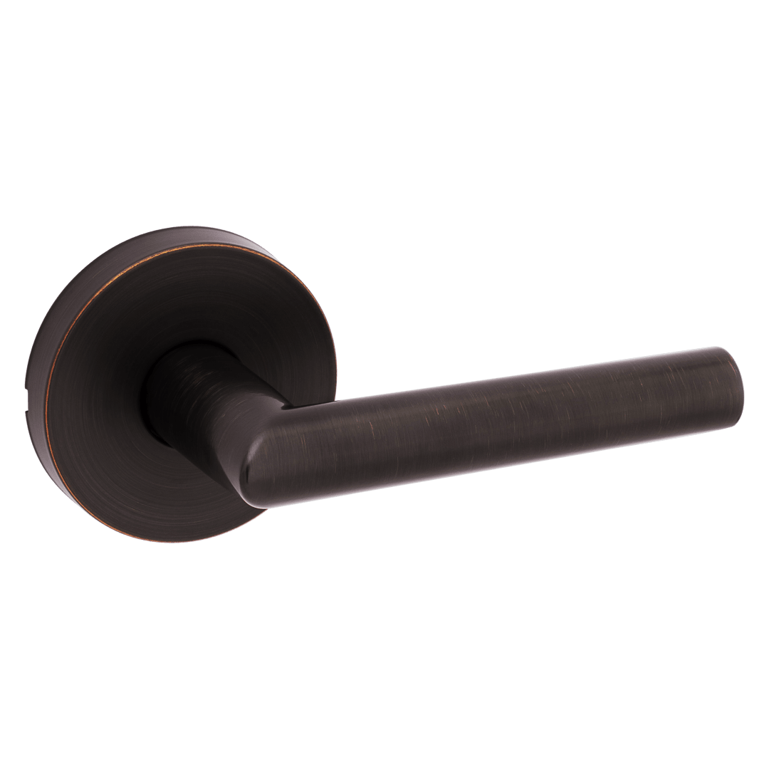 Milan Hall/Closet Door Lever with Round Rosette  in Venetian Bronze