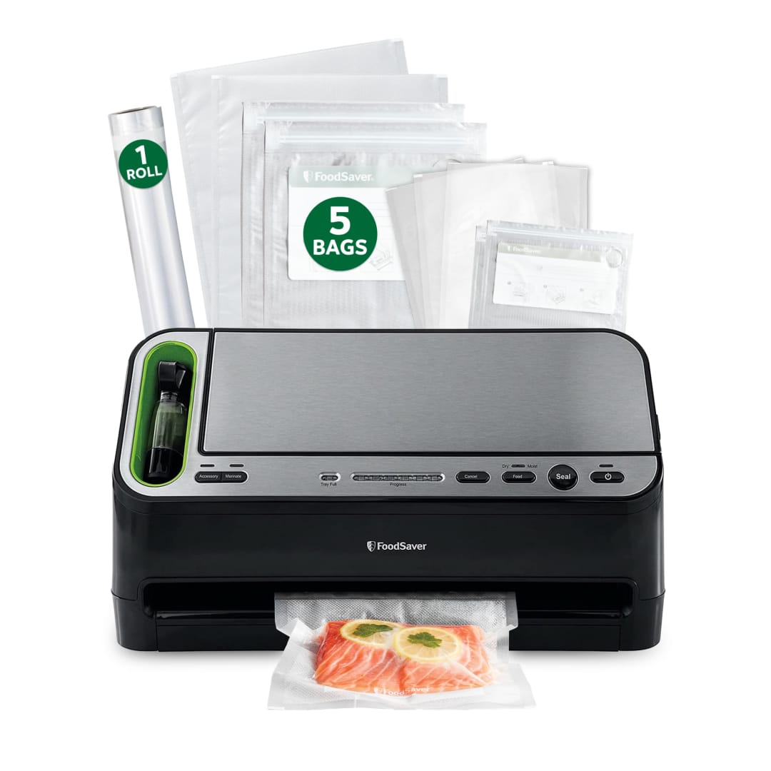 FoodSaver V4400 2-in-1 Vacuum Sealer Machine with Automatic Bag Detection and Starter Kit, BPA-Free, Silver/Black