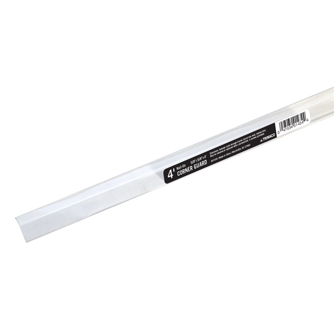Corner Guard, Nail-On, Clear, 5/8"x5/8"x4'
