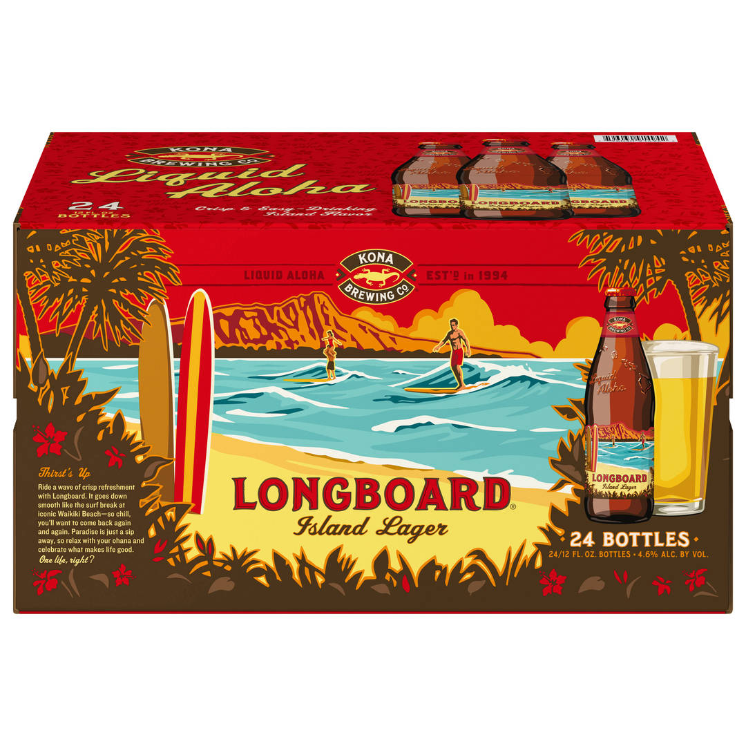 Kona Longboard Lager 24x12 oz Glass Bottles