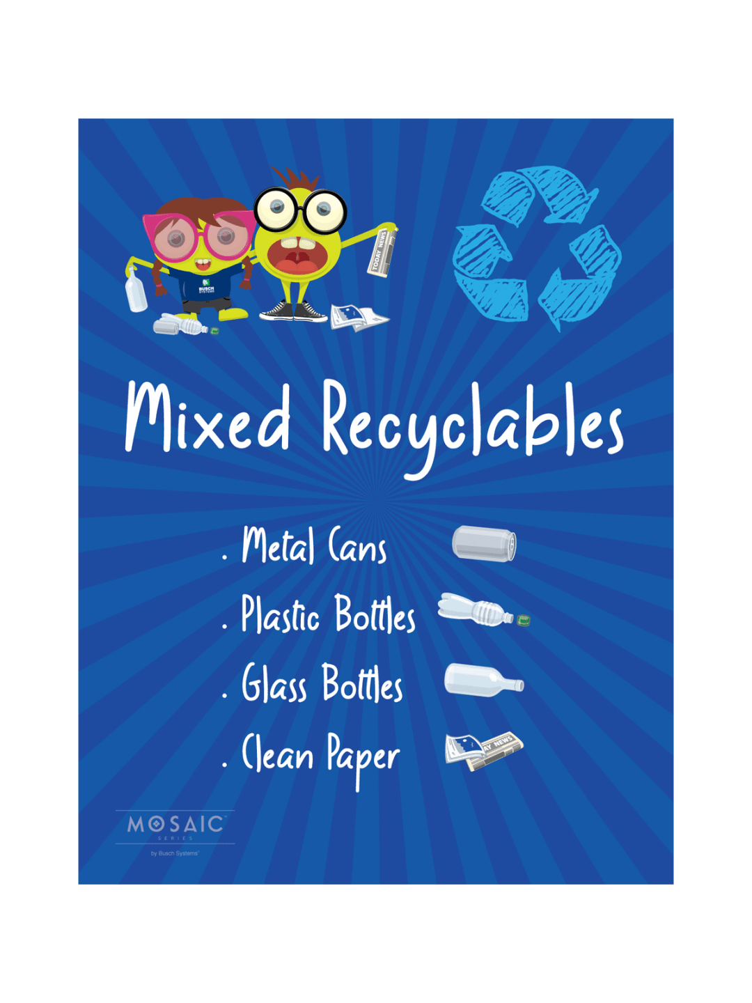 MOSAIC - Junior Body Sign - Junior - Mixed Recyclables - Blue