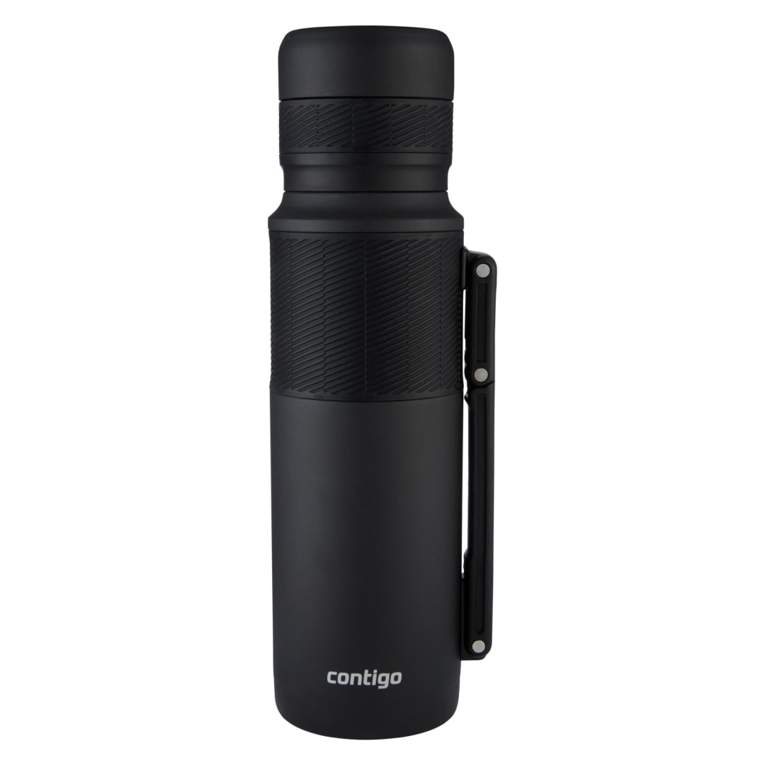 Contigo® Thermal Bottle Thermalock Travel Mug, Stainless Steel Thermal Mug, Vacuum Flask, Leakproof, BPA-Free, Matte Black, 1200ml.