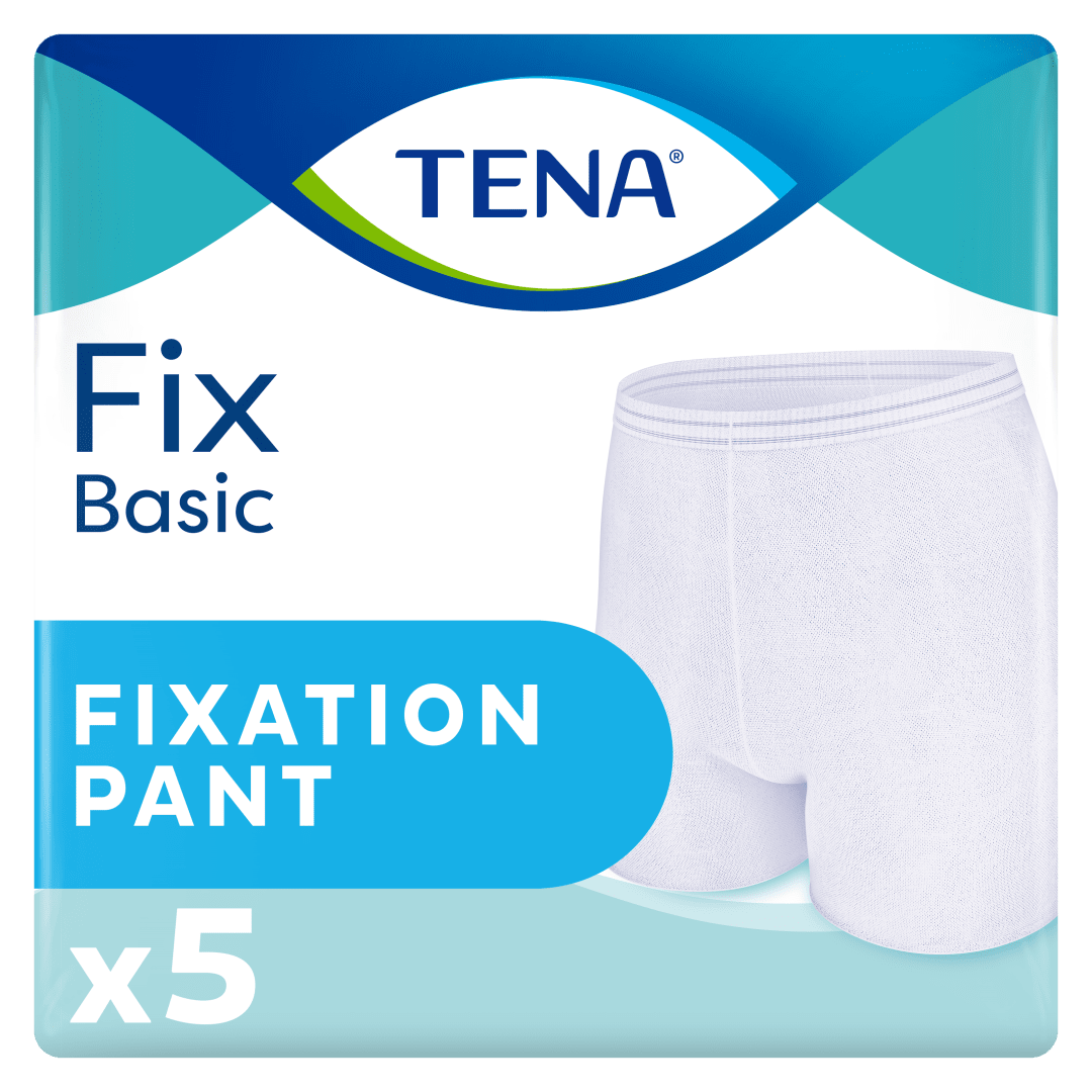 TENA Fix Basic – Reusable Fixation Pants for Secure Pad Placement with Seamless Design, Flexible Leg Openings &amp; Washable up to 25 Times - Small, Pack of 5