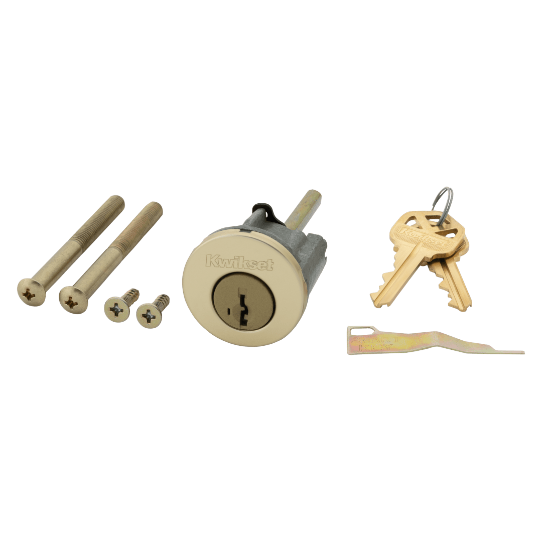 SmartKey Cylinder for Deadbolt in Polished Brass Finish