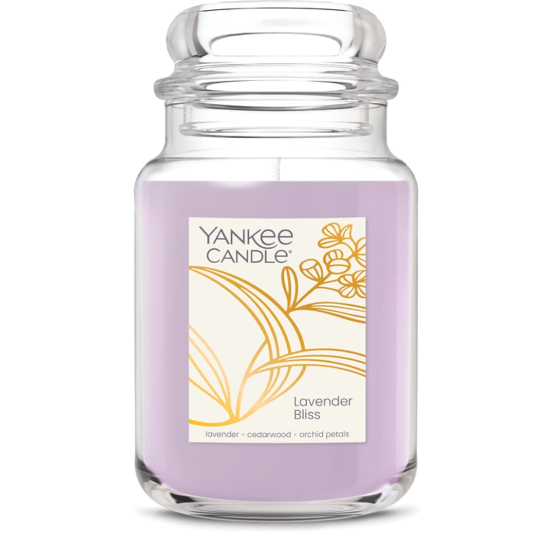 Yankee Candle Lavender Bliss, 22 oz Original Large Jar Candle with up to 150 Hour Burn Time