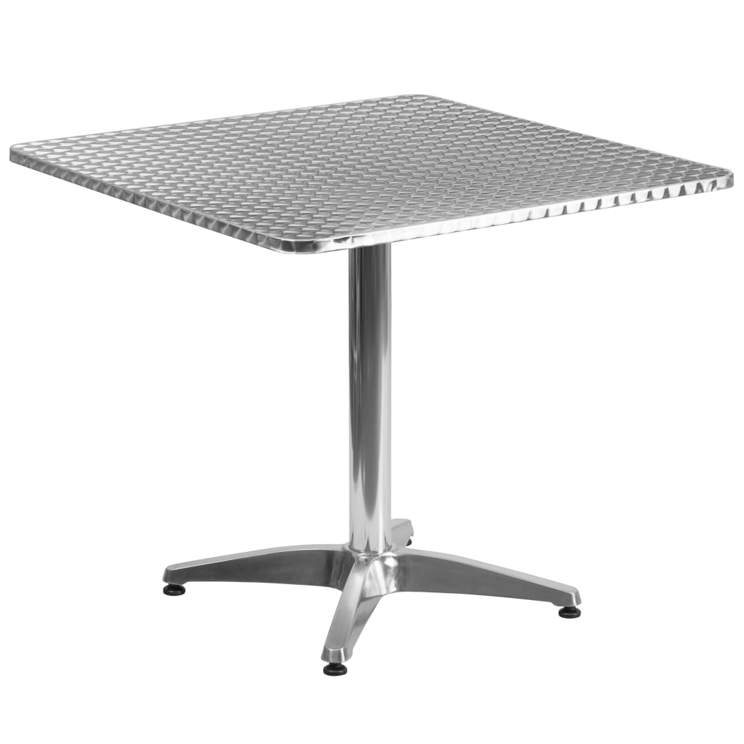 Mellie 31.5'' Square Aluminum Indoor-Outdoor Table with Base